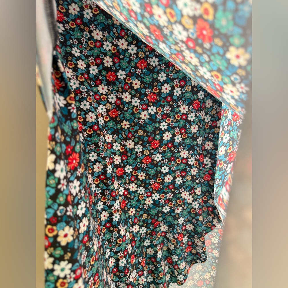 Lands' End Multicolor Floral swim skirt size medium 10/12 - Picture 4 of 11